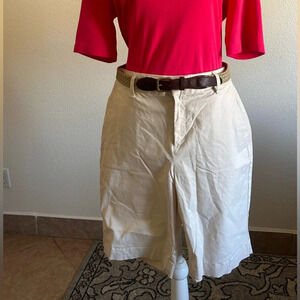 Gap Shorts Womens Size 8 Khaki Beige Chino Stretch Zipper‎